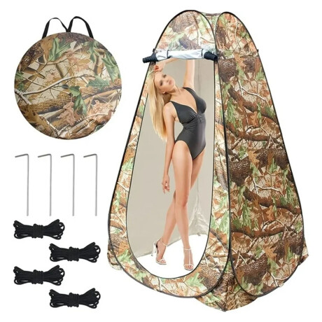 Carpa Autoarmable de Baño Plegable Portable p/ Camping Playa Camuflado