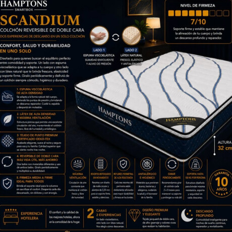 Sommier King THM Hybrid Scandium Smart Box Negro