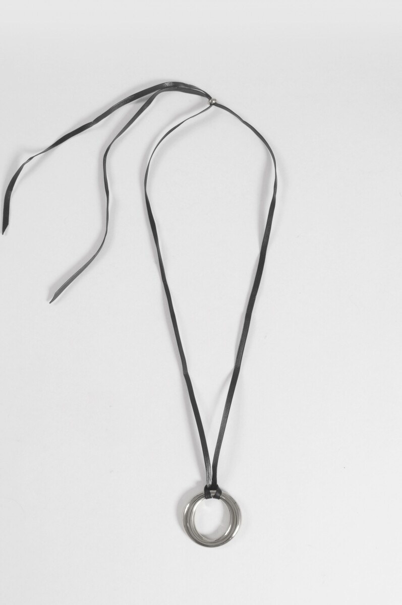 Collar cordón dije acero O - plateado 