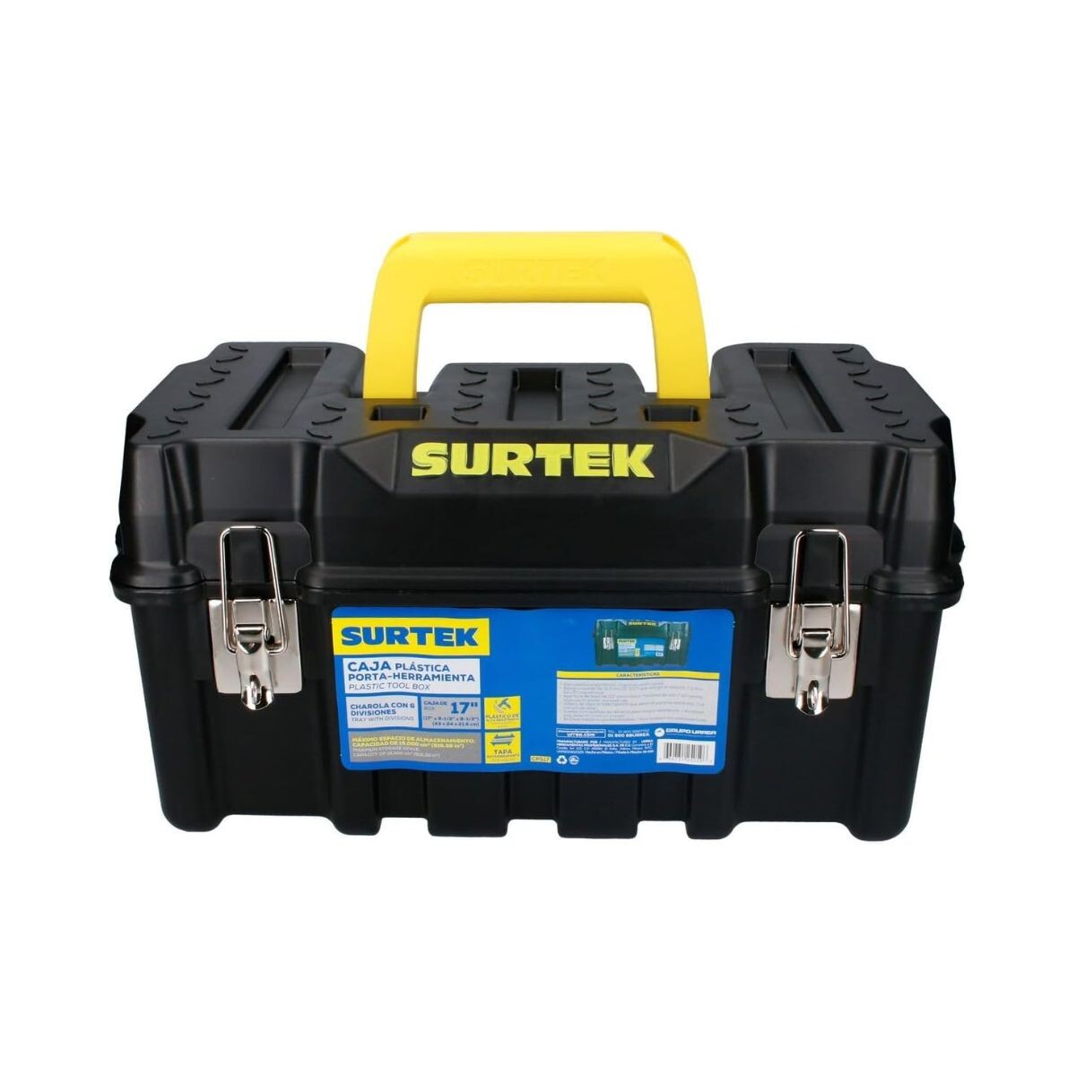 CAJA HERRAMIENTA BROCHE METAL 17X9" SURTEK Caja Herramienta Broche Metal 17x9" Surtek
