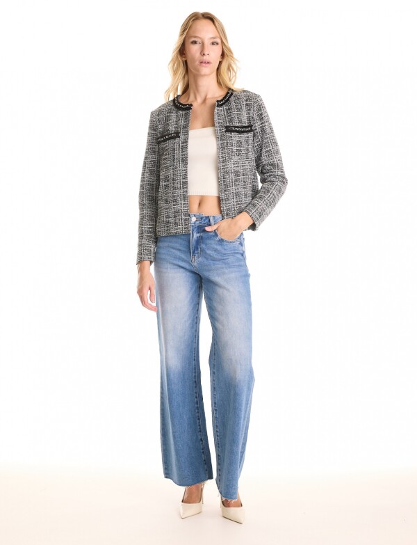 Chaqueta Tweed NEGRO/BLANCO