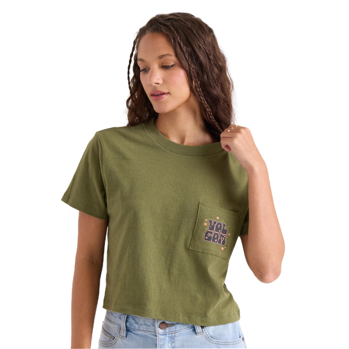 Remera Volcom Super Melt Pocket Dial - Verde 