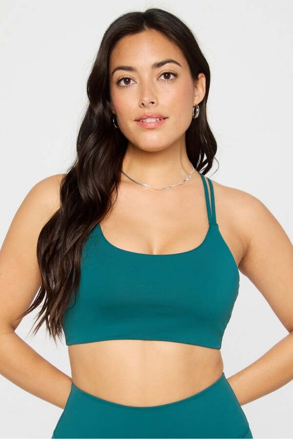 Top Principal Low Impact Bra Mujer Green Abyss