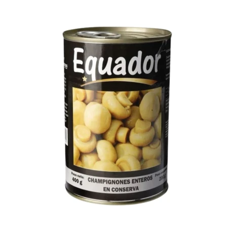CHAMPIGNON ENTERO LATA 400 G EQUADOR CHAMPIGNON ENTERO LATA 400 G EQUADOR