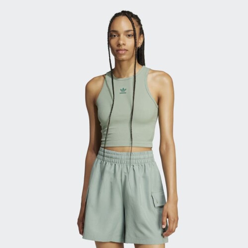 Musculosa Adidas Essentials Acanalada Silver Green