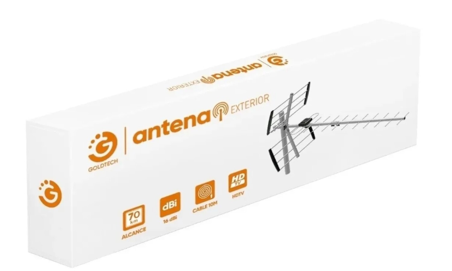 Antena Digital Para Exterior 50 Km De Alcance 10 M De Cable — MdeOfertas