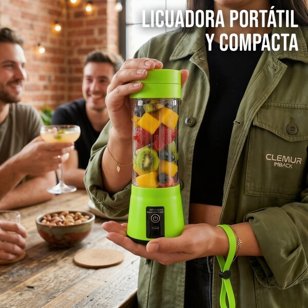 Licuadora Portatil Mini Recargable Usb Batidora Jugos Frutas IMBACK Verde Licuadora Portatil Mini Recargable Usb Batidora Jugos Frutas IMBACK Verde
