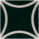 Porcelanato Hidráulico Negro Blanco 22.5X22.5Cm Piso Pared