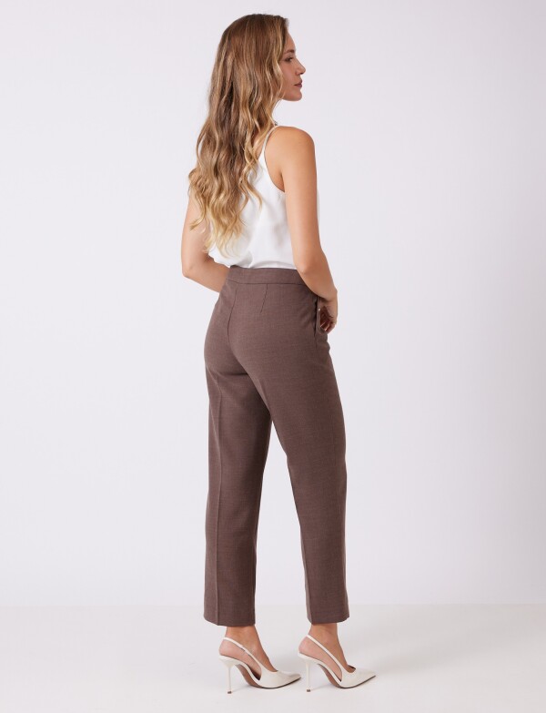 Pantalon Tweed Recto MARRON