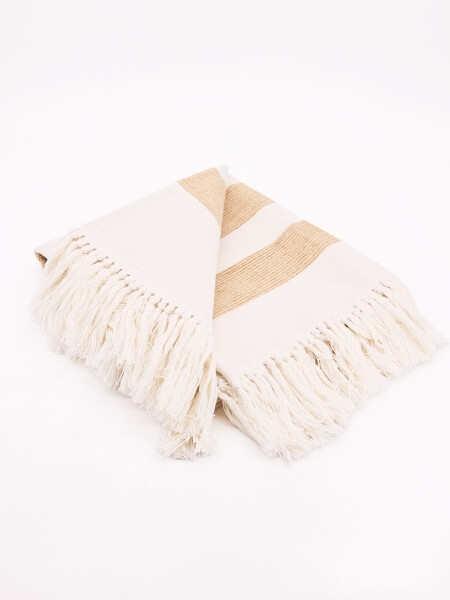 ALFOMBRA ALGODÓN RAYA BEIGE