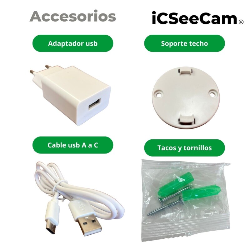 Cámara Seguridad Interior Wifi Vision Nocturna Icseecam Cámara Seguridad Interior Wifi Vision Nocturna Icseecam