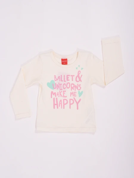 BLUSA BALLET AND UNICORNS CRUDO