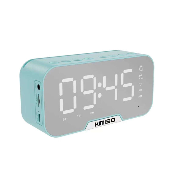 Reloj Despertador Kimiso K10 Parlante Bluetooth Temperatura Variante Color Celeste