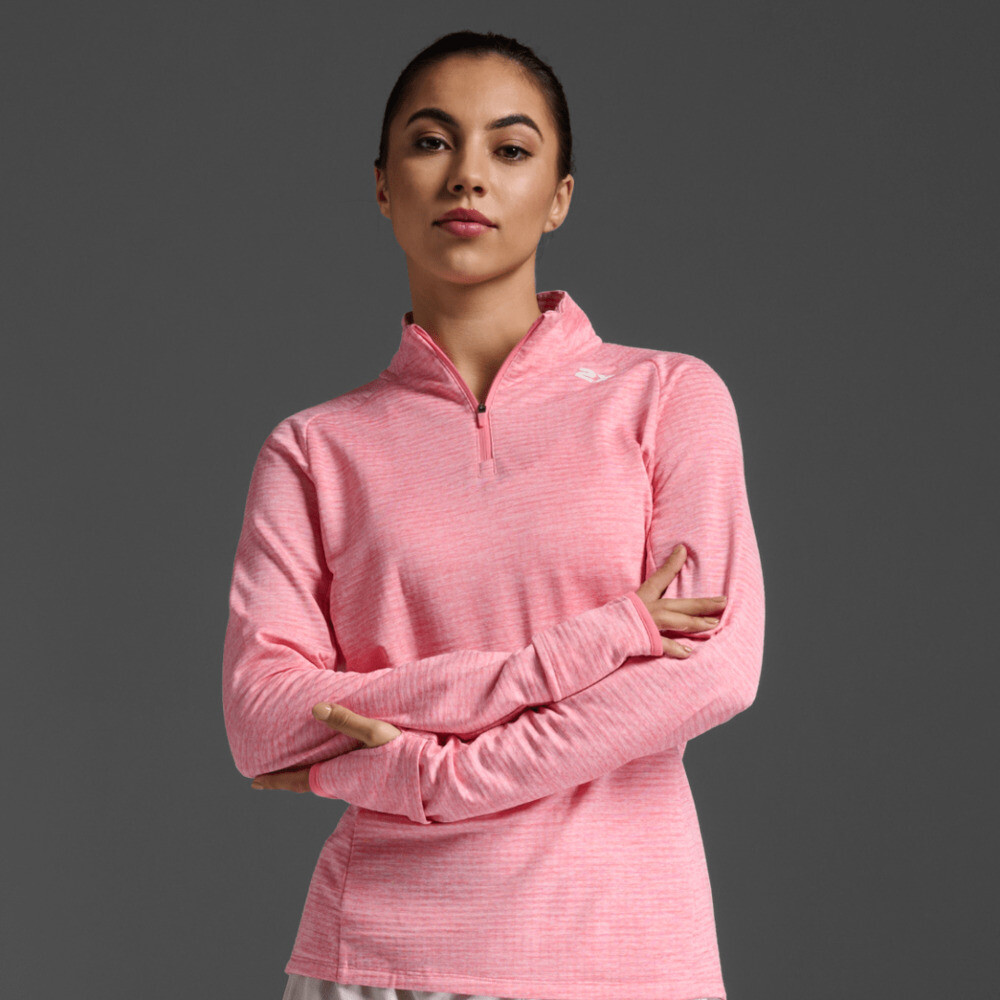 Ignition 1/4 Zip - Mujer Pink Glow/white Reflective