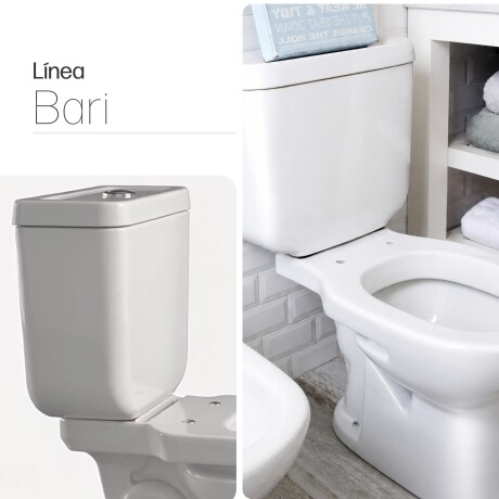 Juego De Loza Incluye Inodoro y mochila Ferrum Bari BLANCO