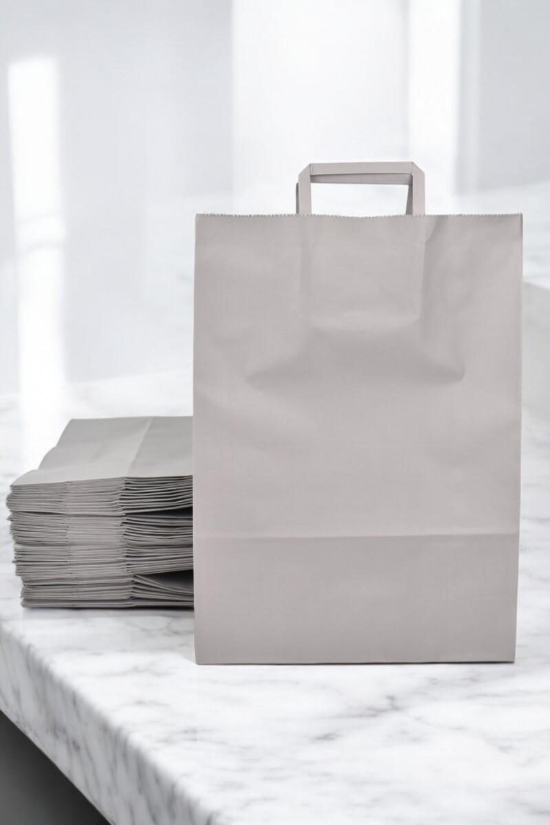 Pack x 200 - bolsa lisa 30x12x41 cm. - GRIS SOMBRA 