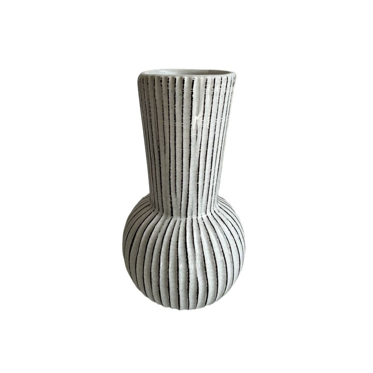 FLORERO LINES 14X14X28CM BLANCO 