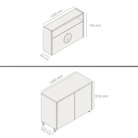 JUEGO MODULAR PARA COCINA INCLUYE AEREO Y BAJO MESADA GAMAS DE BEIGE