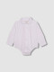 Camisa Body Cuello Bebe Blanco Roto