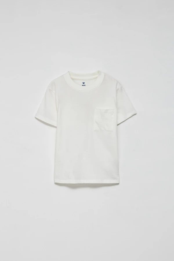 Remera manga corta con bolsillo Blanco