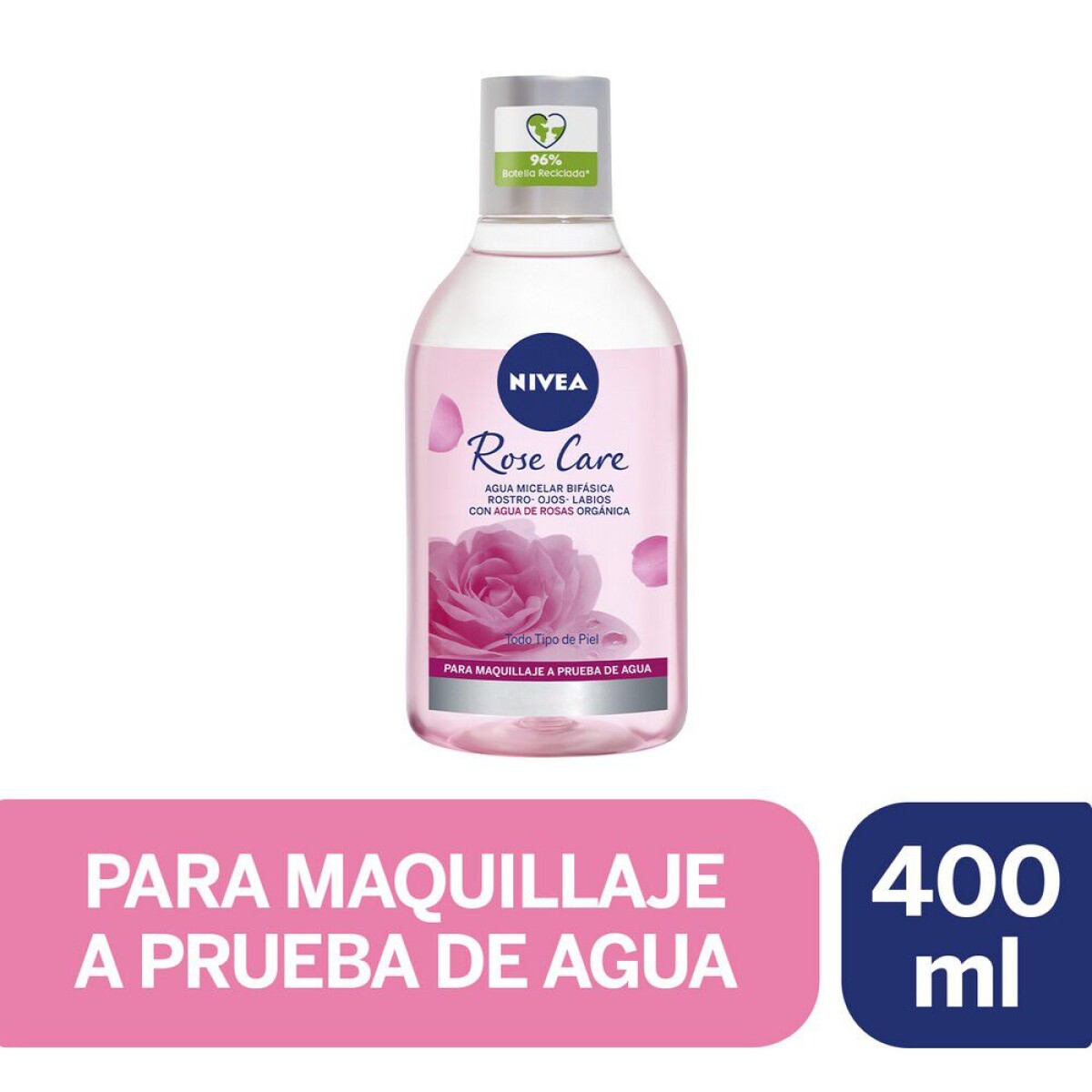 Nivea Agua Micelar Rose Care 400ml – Limpiador Facial Suave 