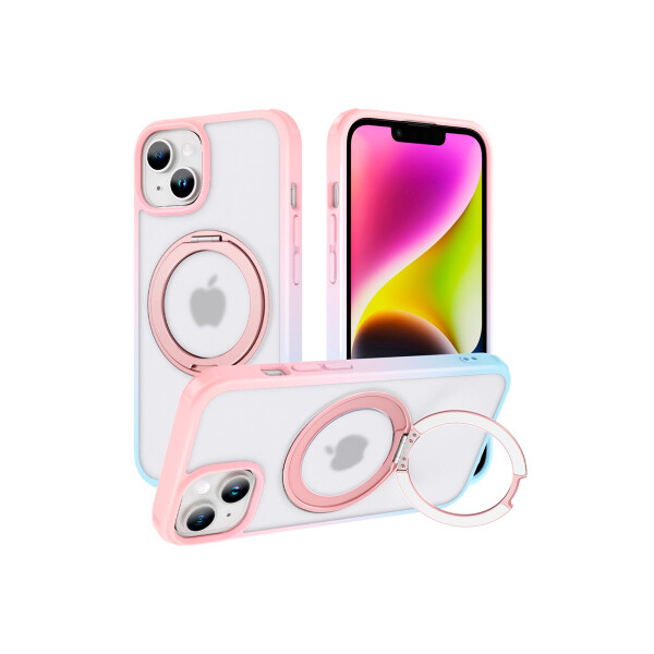 Protector para iPhone 13/14 borde degrade rosa/azul Protector Para Iphone 13/14 Borde Degrade Rosa/azul
