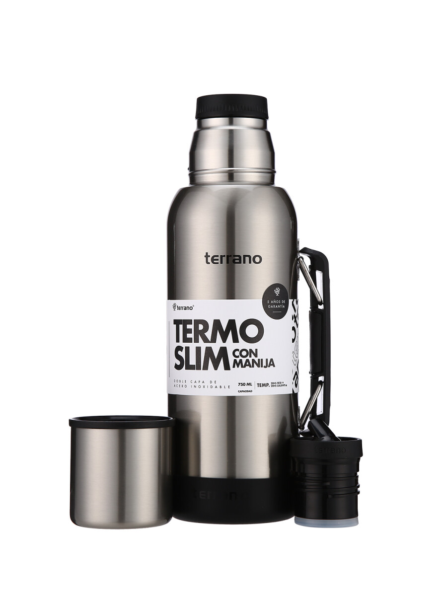 Termo Slim 750mL. con Base Silicona - Acero 