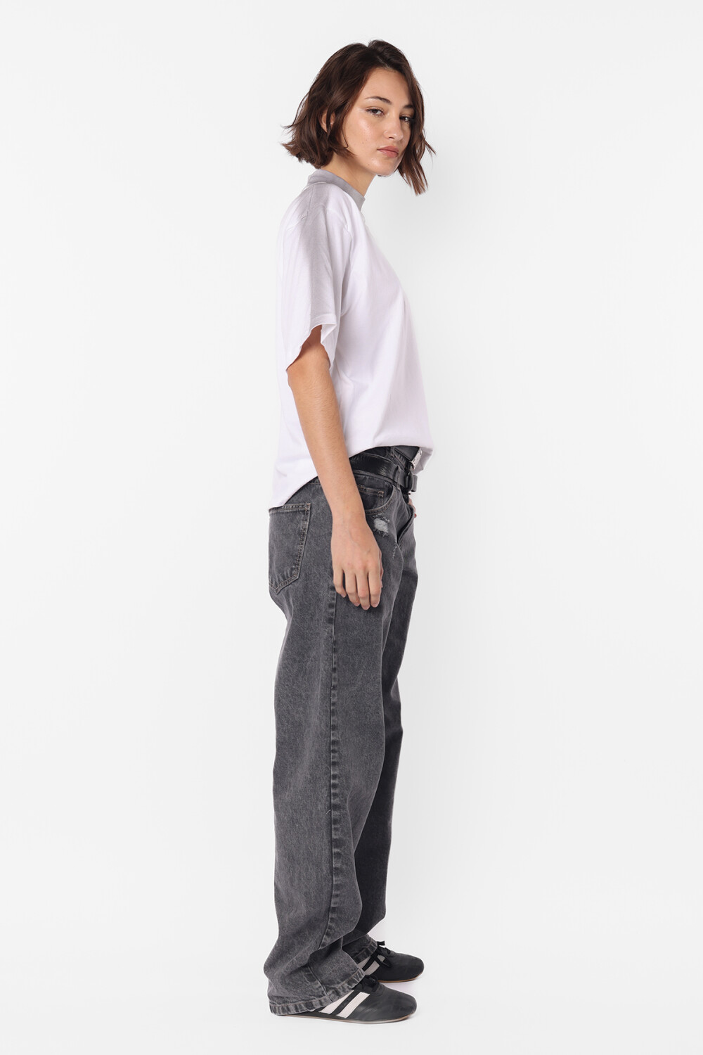 Remera Damaged Gris