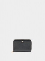 Cartera Con Textura negro