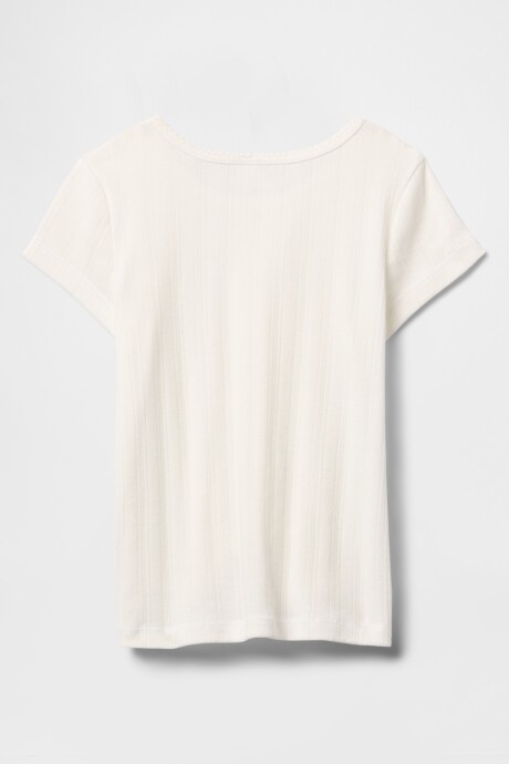Remera Rib Toddler Niña New Off White