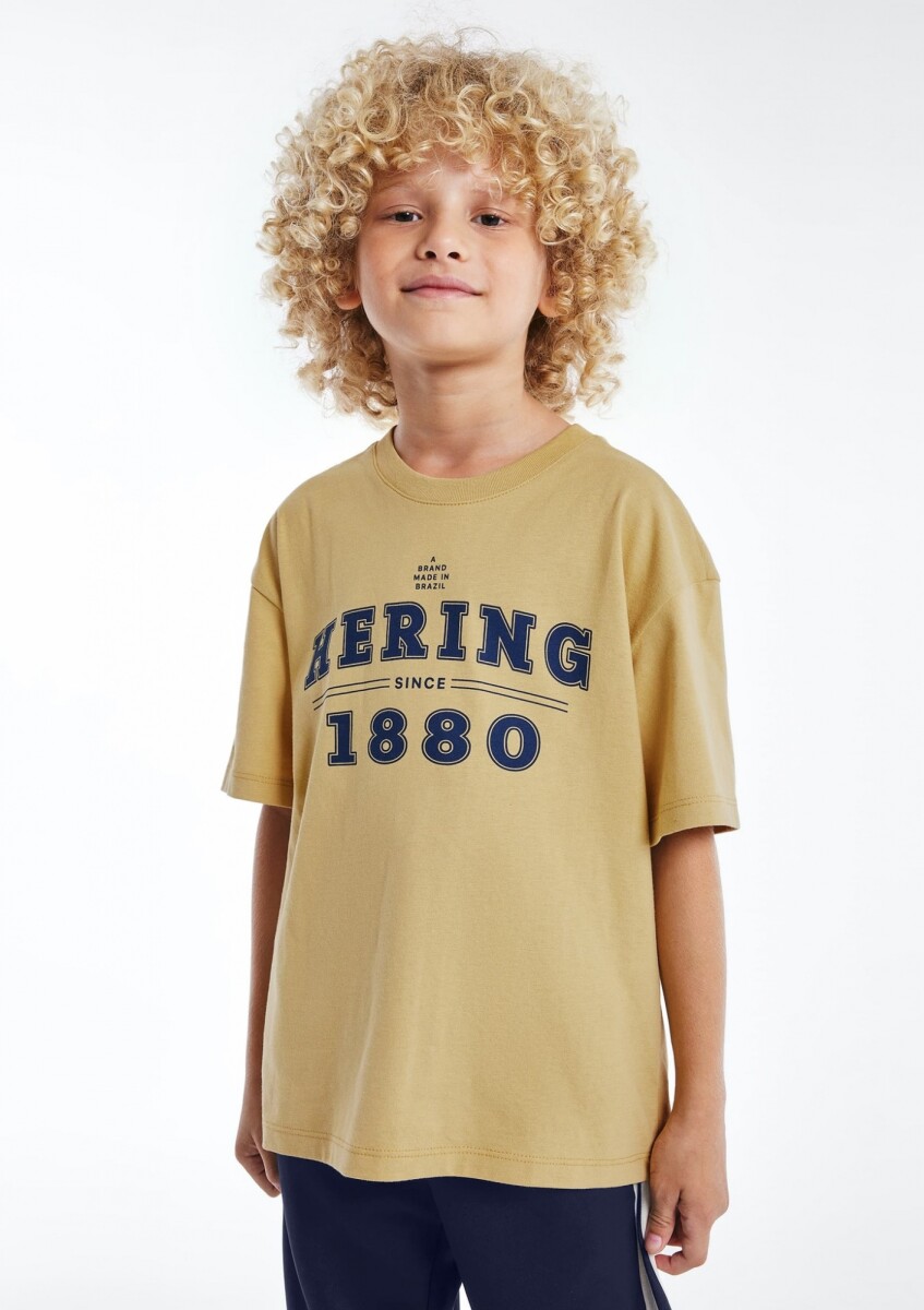 CAMISETA INFANTIL CON ESTAMPA - AMARILLO 