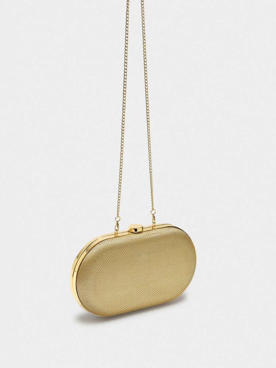 Clutch De Fiesta Ovalado dorado