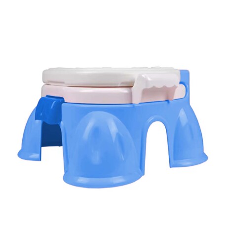 Pelela Infantil Musical y Banquito 2en1 Water c/Tapa Huanger Celeste