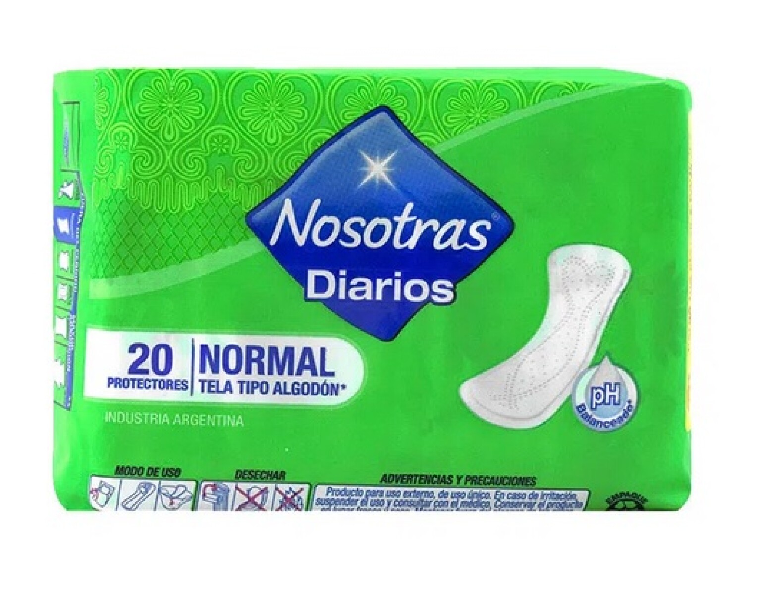 PROTECTORES DIARIOS NOSOTRAS 20 UNIDADES NORMAL 