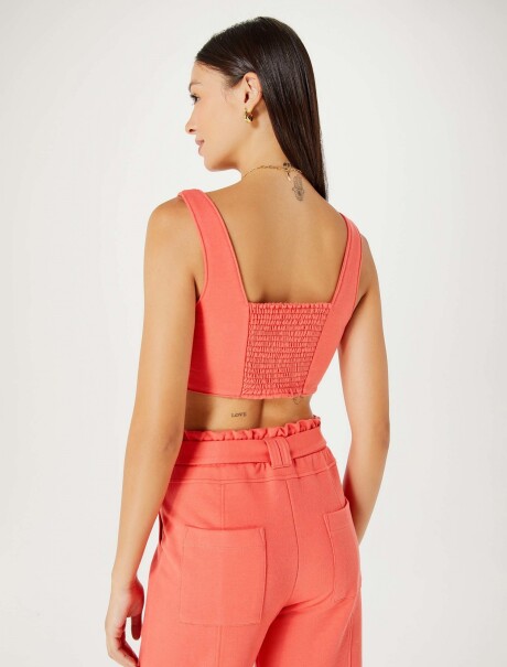 TOP FEMENINO ENTALLADO ROJO