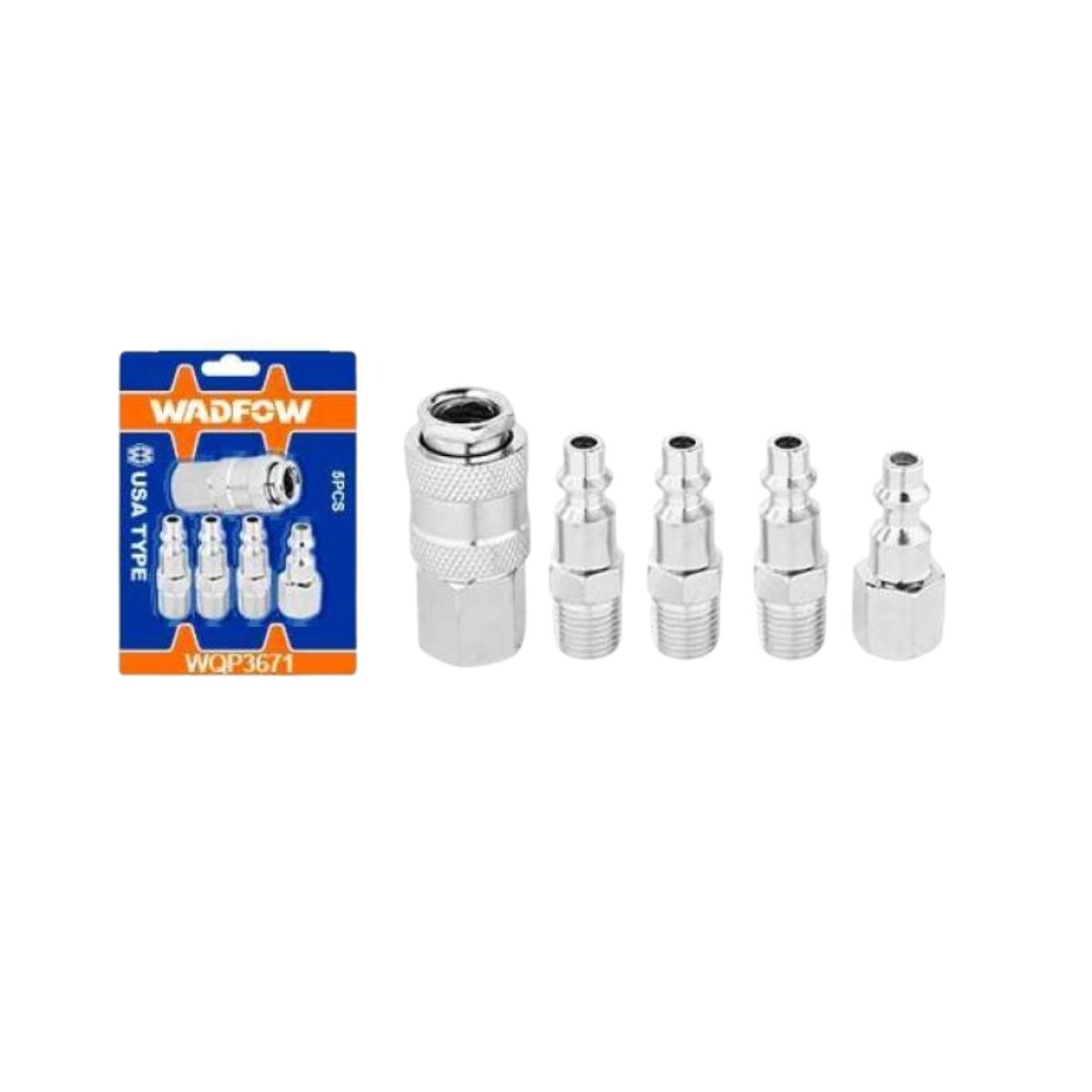 SET X5 ACOPLES PARA COMPRESOR 1/4 WADFOW Set X5 Acoples Para Compresor 1/4 Wadfow
