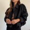 Campera VIRAL- detalle etiqueta! Líquida! Negro