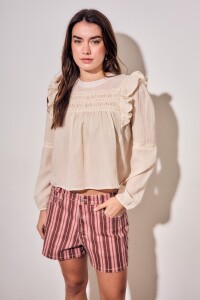 Blusa Con Volados Arena