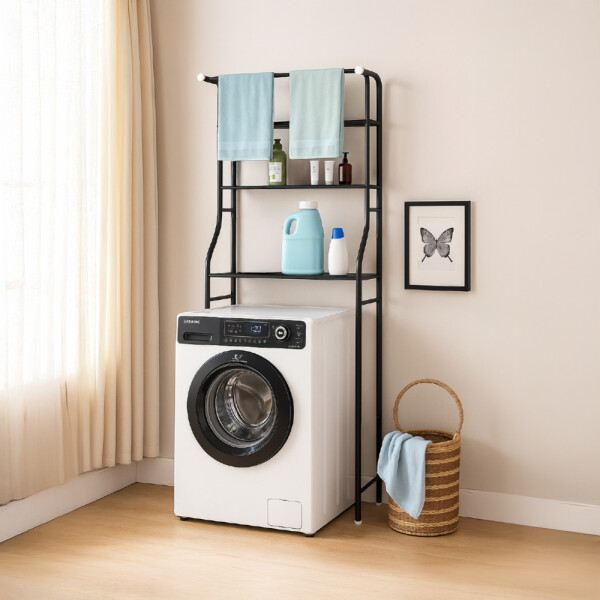 ESTANTE SOBRE LAVARROPA NEGRO ESTANTE SOBRE LAVARROPA NEGRO