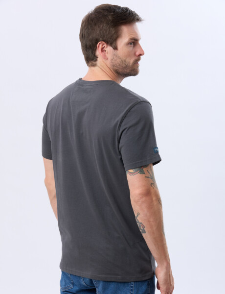 REMERA BÁSICA DE ALGODÓN Gris Oscuro