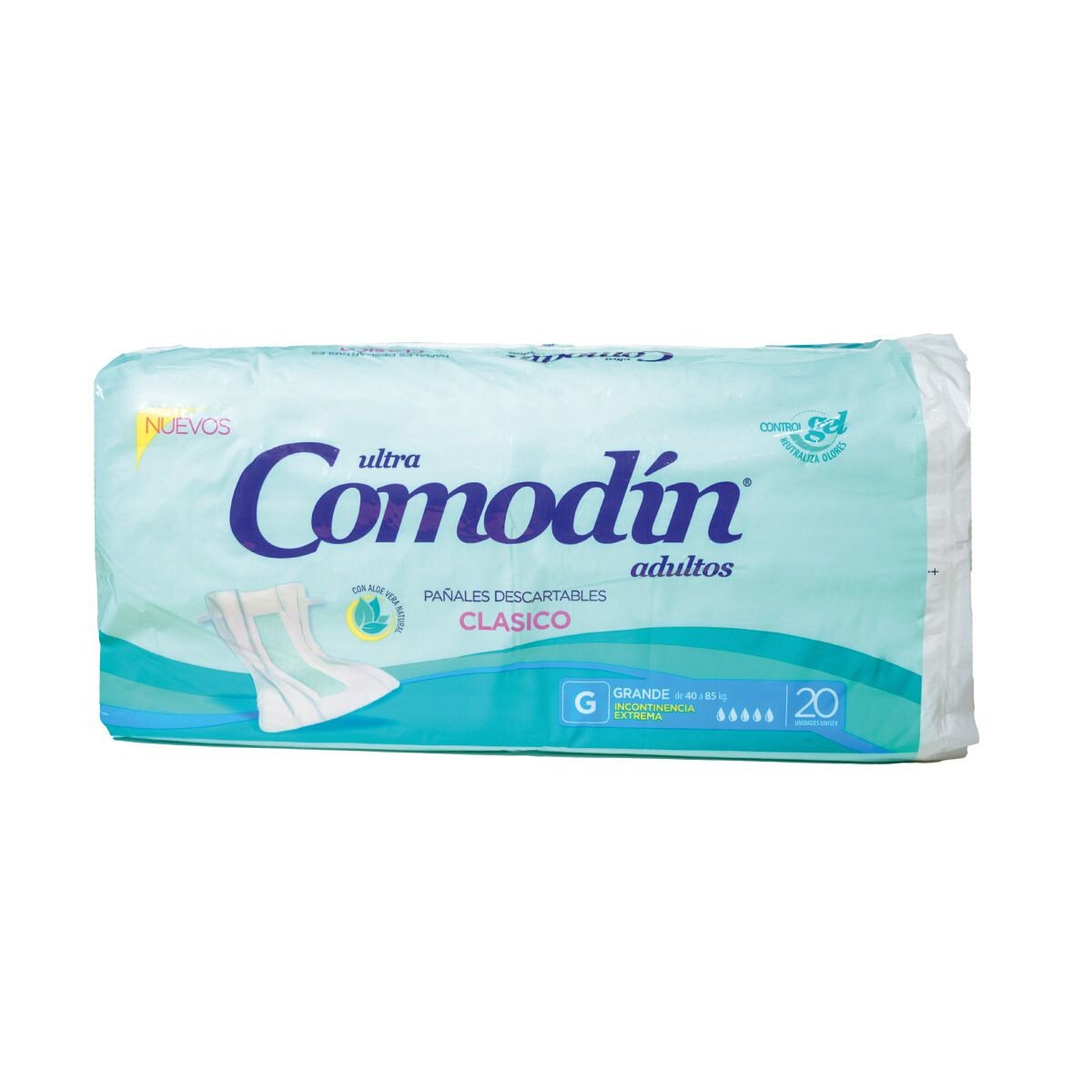 COMODIN PAÑAL ADULTO GRANDE RECTO PAQX20 