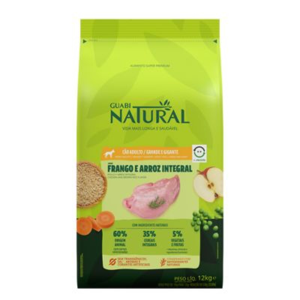 Guabi Perro Adulto Raza Grande Pollo y Arroz Int. 12 kg 