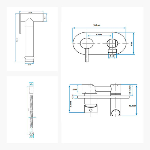 DUCHA HIGIENICA INCLUYE MEZCLADORA Y FLEXIBLE 000