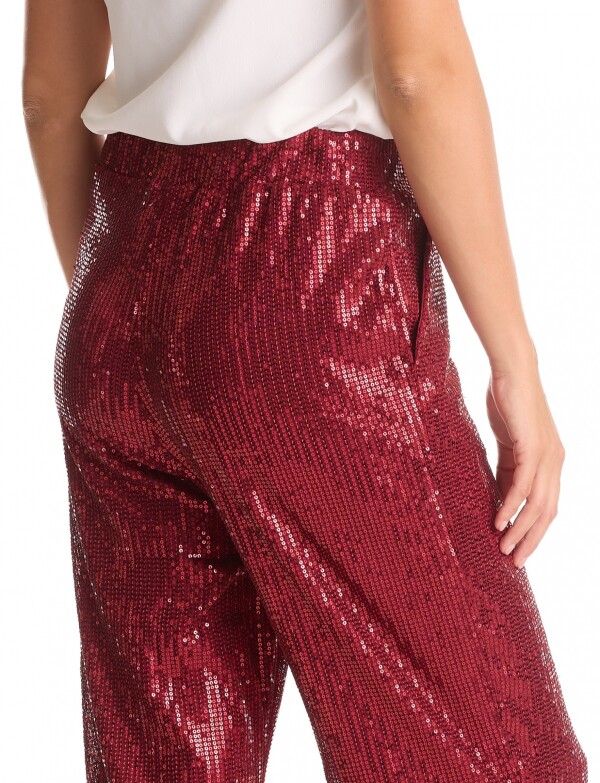Pantalon Lentejuelas BORDEAUX