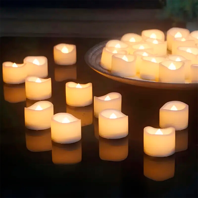 Velas Led de Decoración a Pila de 24 Unidades Velas Led de Decoración a Pila de 24 Unidades