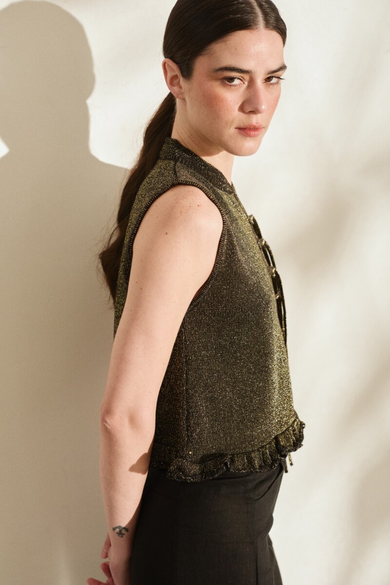 TOP SOL Negro Con Lurex