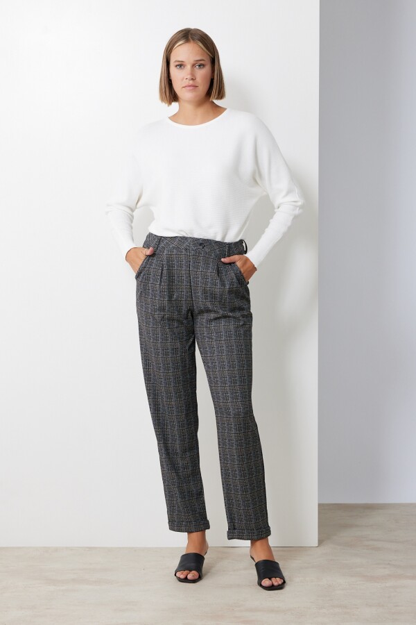 Pantalon Pull On NEGRO/BEIGE