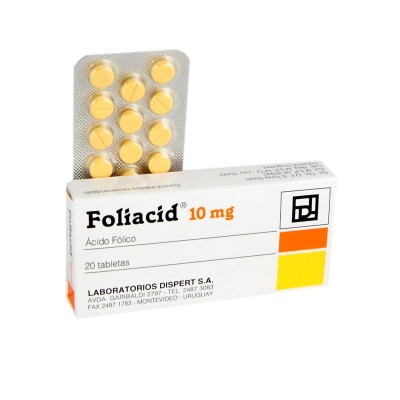 Foliacid 10 Mg. 20 Tabletas Foliacid 10 Mg. 20 Tabletas