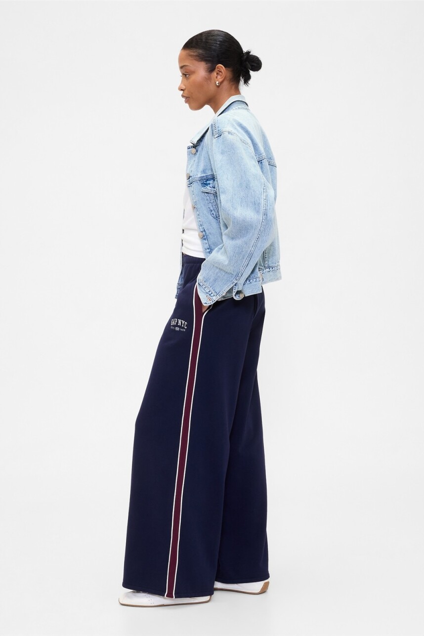 Pantalón Deportivo Super Baggy Mujer Navy Uniform