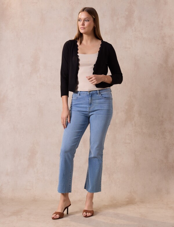 Cardigan Crop NEGRO